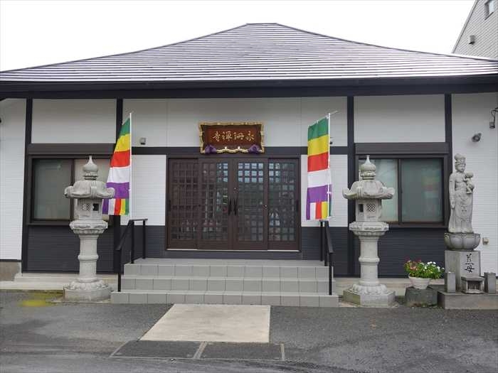 掲示板と寺院の掲示